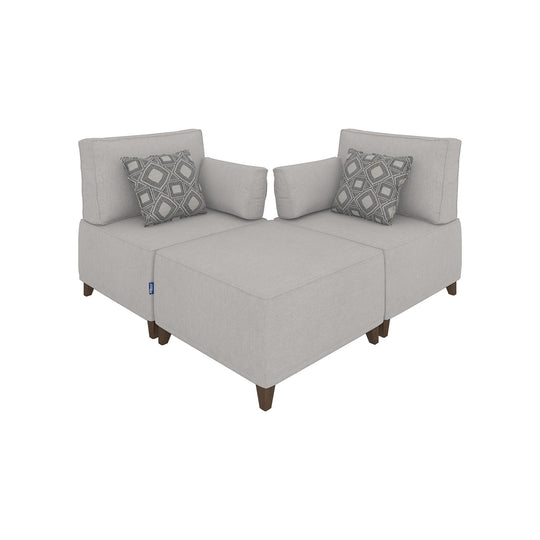 Flexion 3-Piece Duo Lounge – Premium Modular Sectional with Washable Slipcovers - FlexionHome