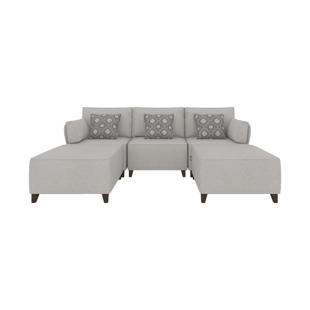 Flexion 5-Piece Double Chaise Sectional – Premium Modular Sofa with Washable Slipcovers - FlexionHome