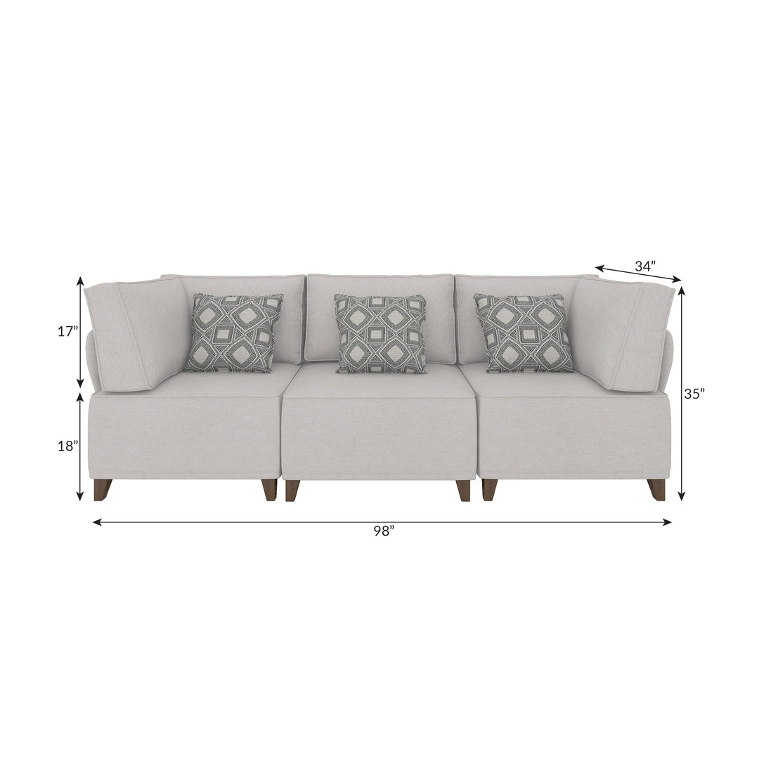 Flexion 3-Piece Sofa – Premium Modular Sectional with Washable Slipcovers - FlexionHome