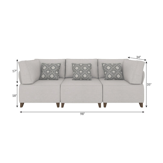 Flexion 3-Piece Sofa – Premium Modular Sectional with Washable Slipcovers - FlexionHome