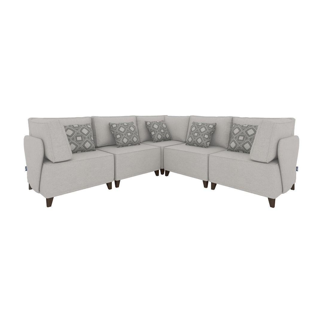 Flexion 5-Piece Large Corner Sectional – Premium Modular Sofa with Washable Slipcovers - FlexionHome