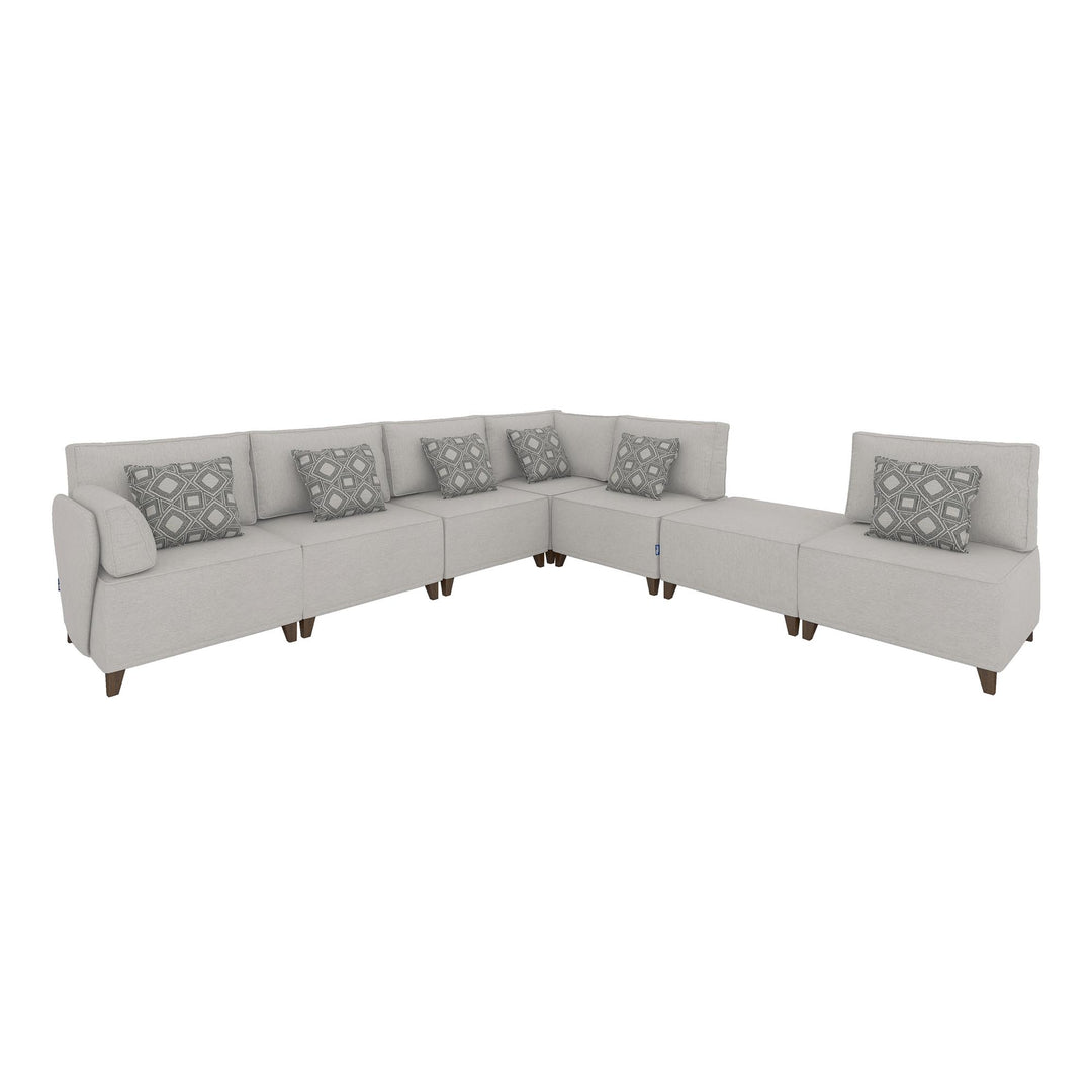 Flexion 7-Piece Large Corner Sectional – Premium Modular Sofa with Washable Slipcovers - FlexionHome