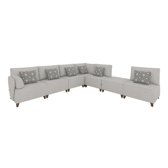 Flexion 7-Piece Large Corner Sectional – Premium Modular Sofa with Washable Slipcovers - FlexionHome