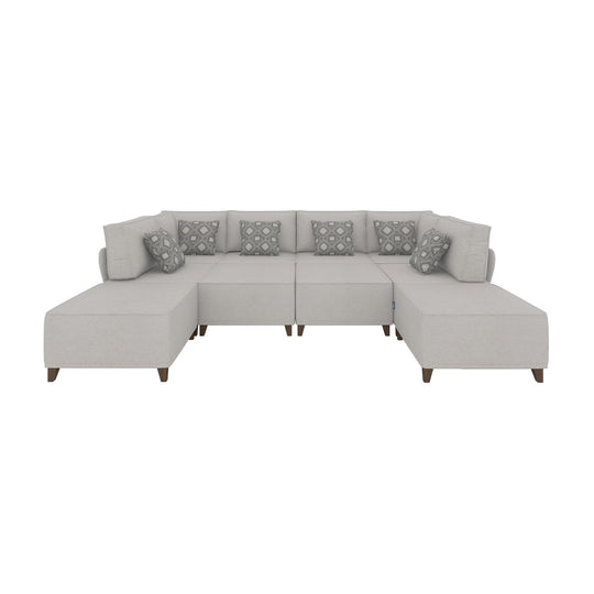 Flexion 6-Piece Large Double Chaise Sectional – Premium Modular Sofa with Washable Slipcovers - FlexionHome