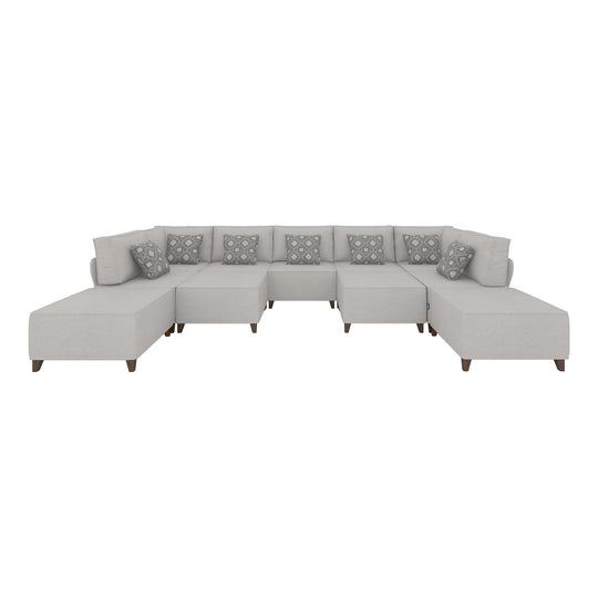 Flexion 11-Piece Movie Night Lounge – Ultra-Oversized Pit Sectional with Washable Slipcovers - FlexionHome
