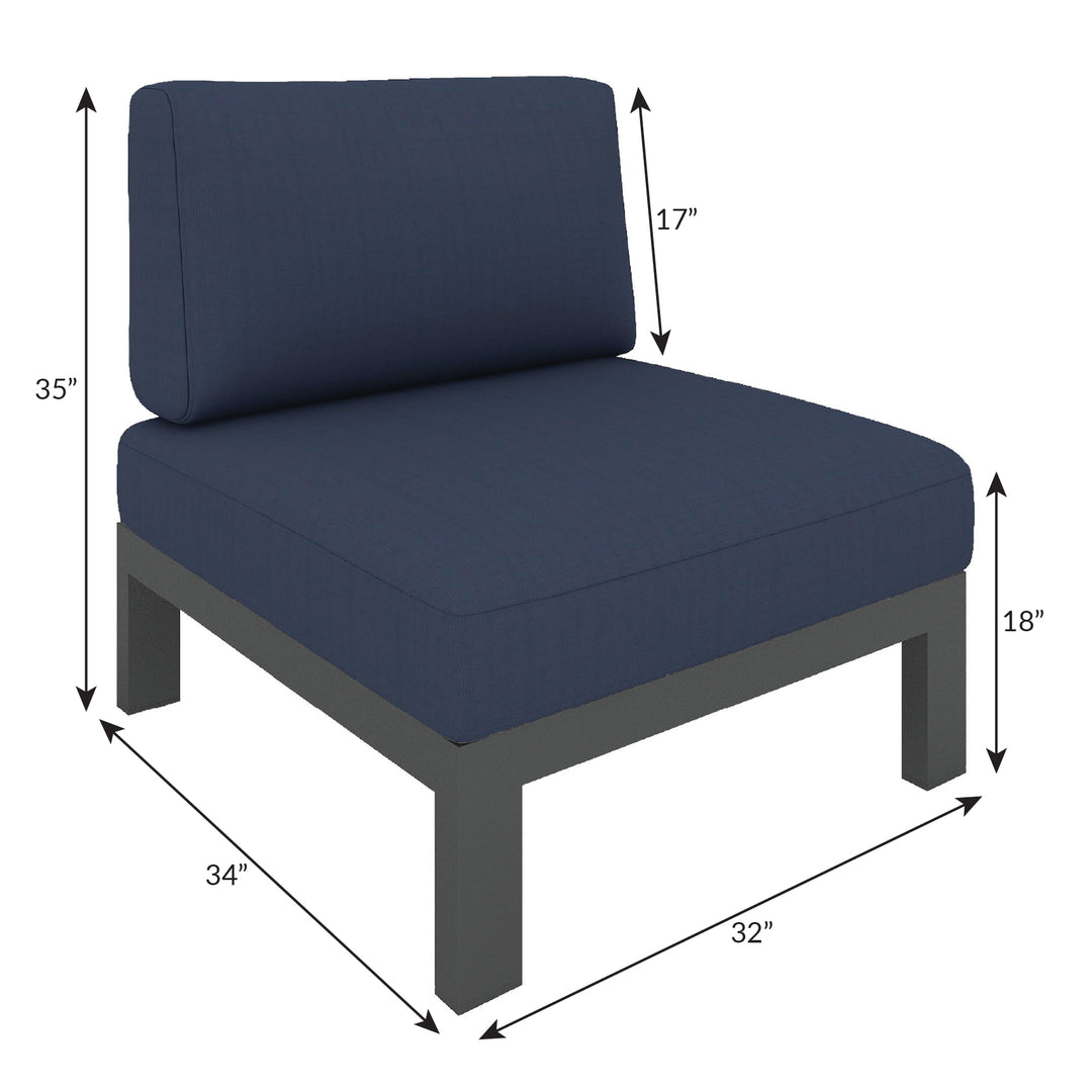 Flexion Home Newport Outdoor Armless Chair - FlexionHome