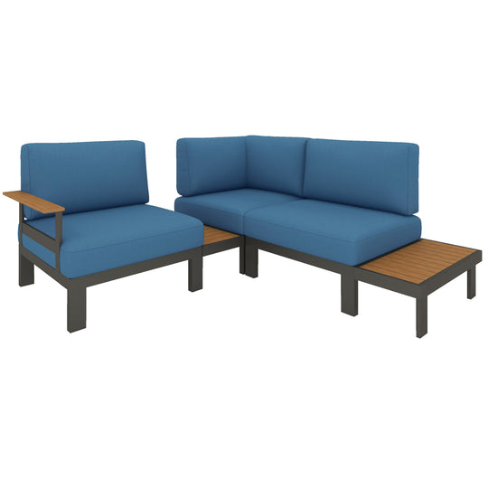 Newport L‑Shape Modular Sectional with ChromWood™ Attachable End Tables - FlexionHome