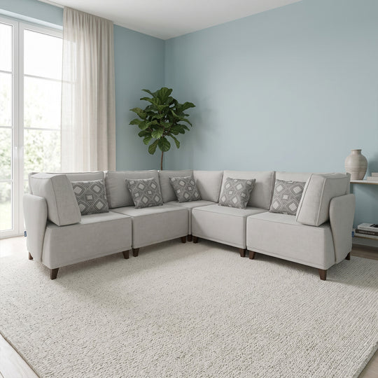 Flexion 5-Piece Large Corner Sectional – Premium Modular Sofa with Washable Slipcovers - FlexionHome
