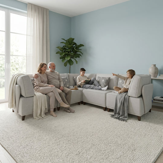 Flexion 5-Piece Large Corner Sectional – Premium Modular Sofa with Washable Slipcovers - FlexionHome
