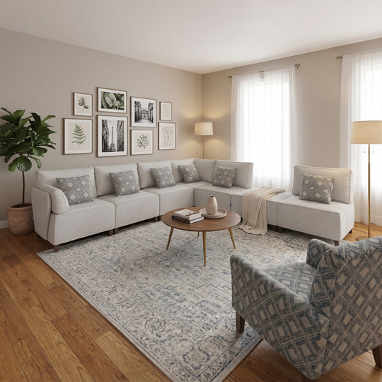 Flexion 7-Piece Large Corner Sectional – Premium Modular Sofa with Washable Slipcovers - FlexionHome