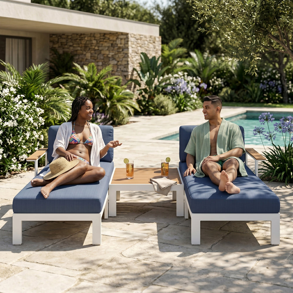 Flexion Home Newport 5‑Piece Outdoor Modular Patio Set - FlexionHome
