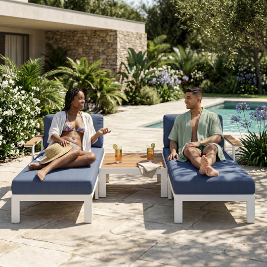 Flexion Home Newport 5‑Piece Outdoor Modular Patio Set - FlexionHome