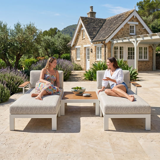 Flexion Home Newport 5‑Piece Outdoor Modular Patio Set - FlexionHome