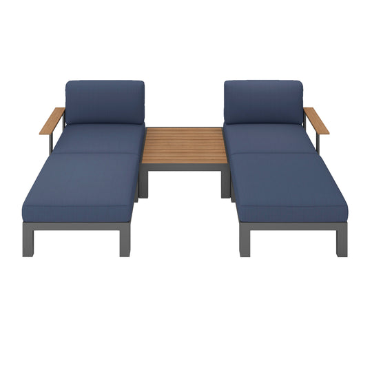 Flexion Home Newport 5‑Piece Outdoor Modular Patio Set - FlexionHome