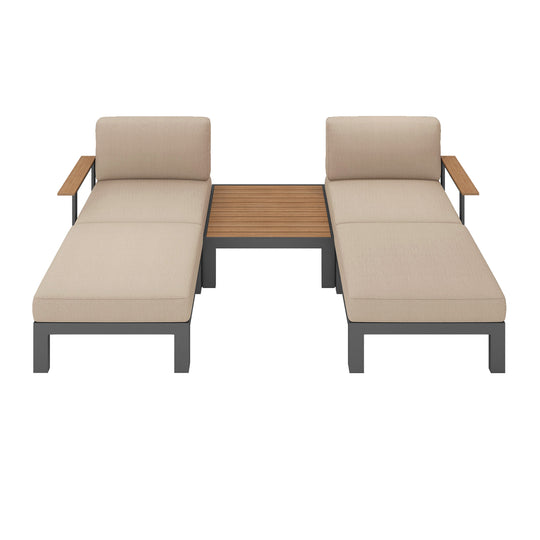 Flexion Home Newport 5‑Piece Outdoor Modular Patio Set - FlexionHome