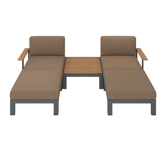 Flexion Home Newport 5‑Piece Outdoor Modular Patio Set - FlexionHome