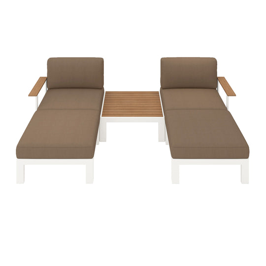 Flexion Home Newport 5‑Piece Outdoor Modular Patio Set - FlexionHome