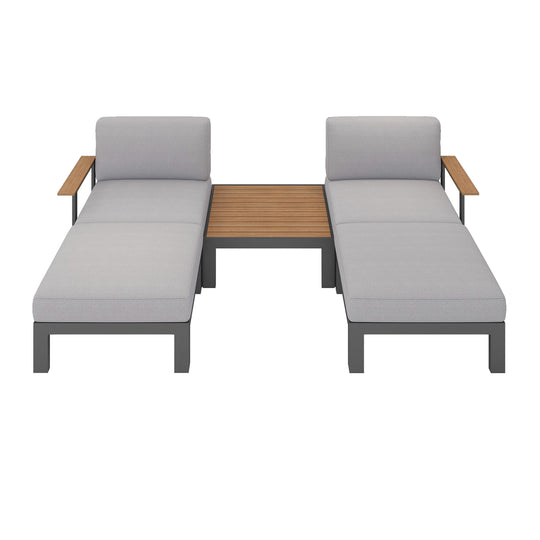 Flexion Home Newport 5‑Piece Outdoor Modular Patio Set - FlexionHome