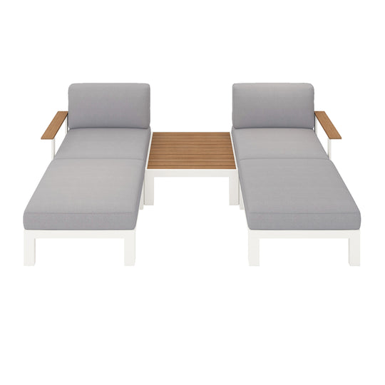 Flexion Home Newport 5‑Piece Outdoor Modular Patio Set - FlexionHome