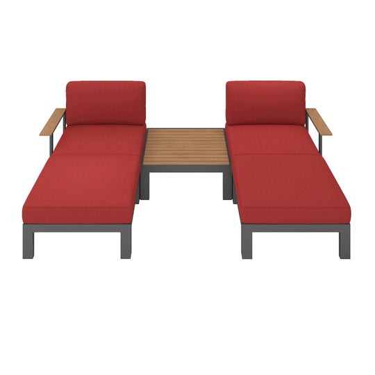 Flexion Home Newport 5‑Piece Outdoor Modular Patio Set - FlexionHome