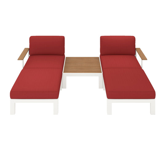Flexion Home Newport 5‑Piece Outdoor Modular Patio Set - FlexionHome