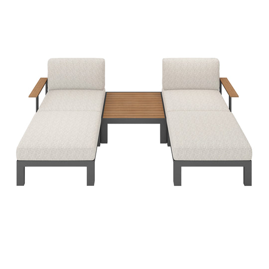 Flexion Home Newport 5‑Piece Outdoor Modular Patio Set - FlexionHome