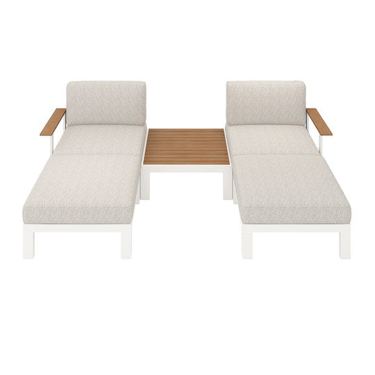 Flexion Home Newport 5‑Piece Outdoor Modular Patio Set - FlexionHome