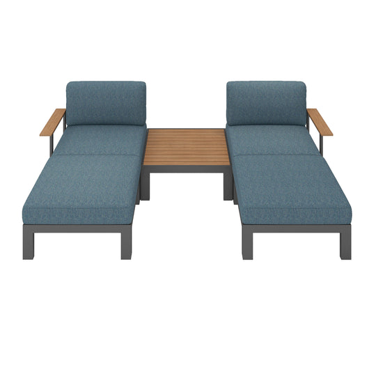 Flexion Home Newport 5‑Piece Outdoor Modular Patio Set - FlexionHome