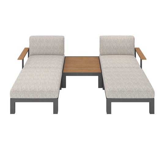 Flexion Home Newport 5‑Piece Outdoor Modular Patio Set - FlexionHome