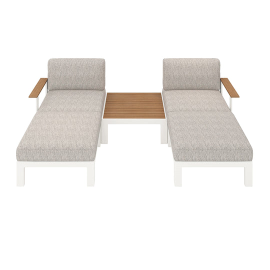 Flexion Home Newport 5‑Piece Outdoor Modular Patio Set - FlexionHome