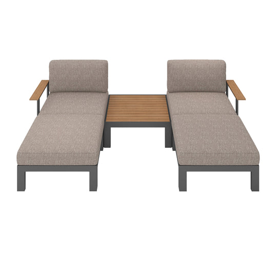 Flexion Home Newport 5‑Piece Outdoor Modular Patio Set - FlexionHome