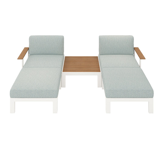 Flexion Home Newport 5‑Piece Outdoor Modular Patio Set - FlexionHome