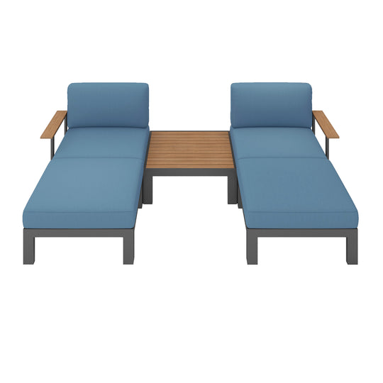 Flexion Home Newport 5‑Piece Outdoor Modular Patio Set - FlexionHome