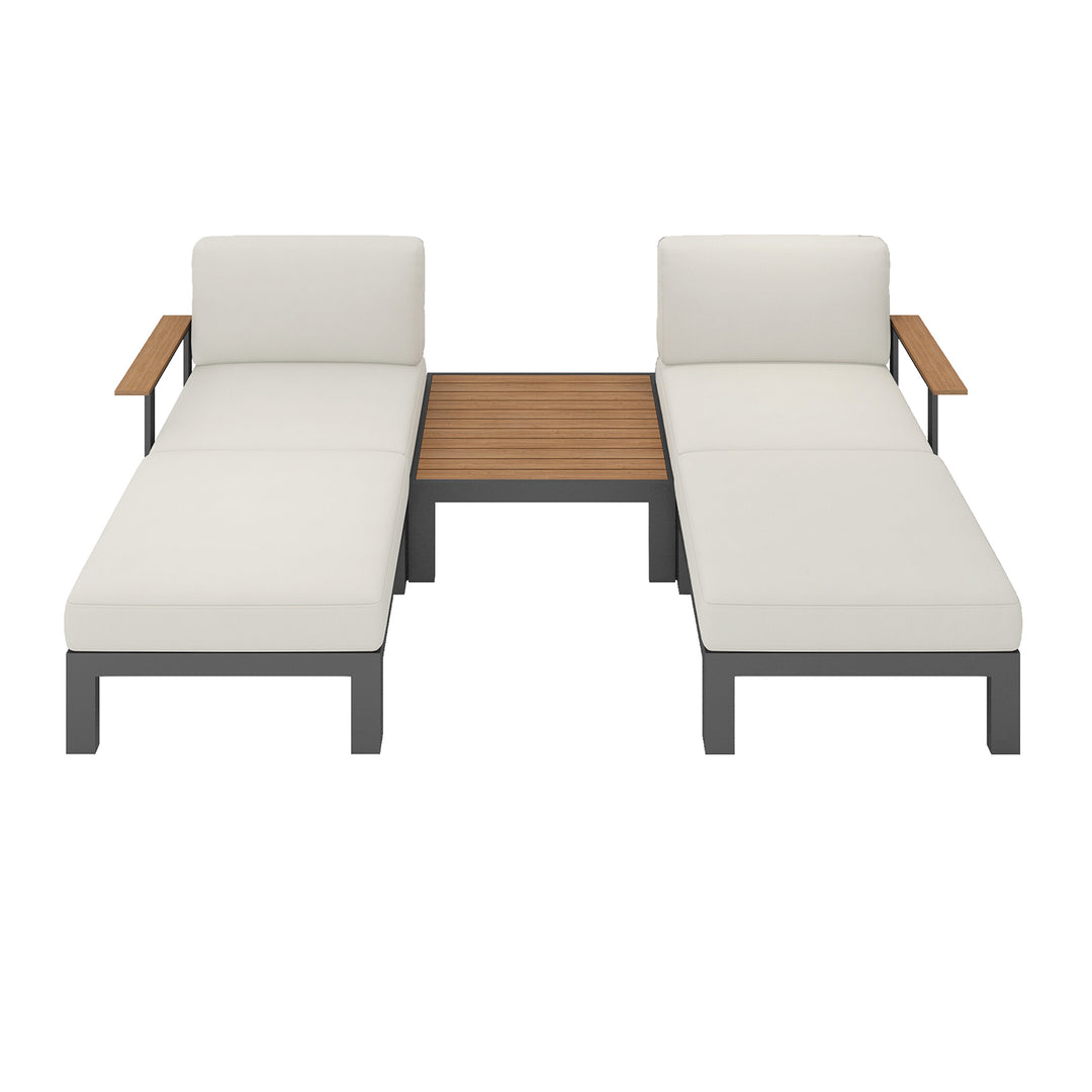 Flexion Home Newport 5‑Piece Outdoor Modular Patio Set - FlexionHome