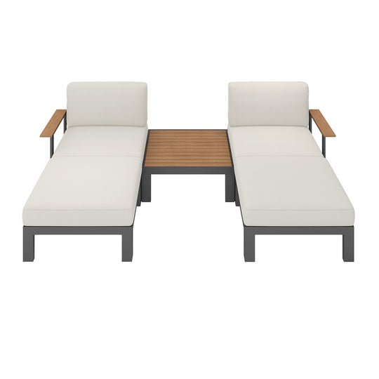 Flexion Home Newport 5‑Piece Outdoor Modular Patio Set - FlexionHome