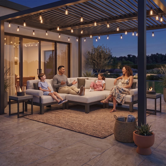 Flexion Home Newport 6-Piece Outdoor L-Shape Sofa Set - FlexionHome