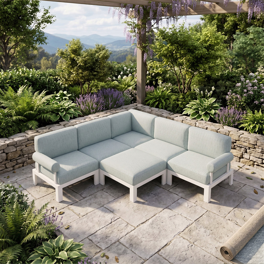 Flexion Home Newport 6-Piece Outdoor L-Shape Sofa Set - FlexionHome