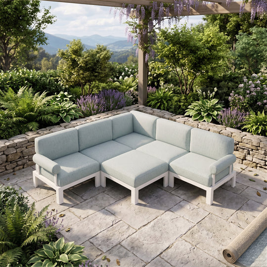 Flexion Home Newport 6-Piece Outdoor L-Shape Sofa Set - FlexionHome