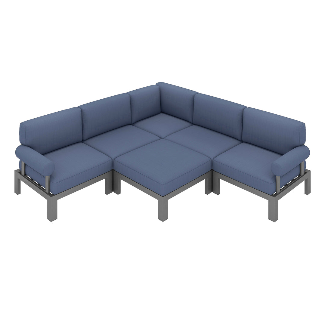 Flexion Home Newport 6-Piece Outdoor L-Shape Sofa Set - FlexionHome