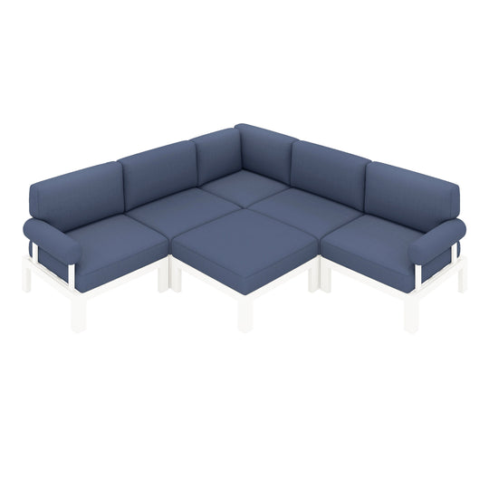 Flexion Home Newport 6-Piece Outdoor L-Shape Sofa Set - FlexionHome
