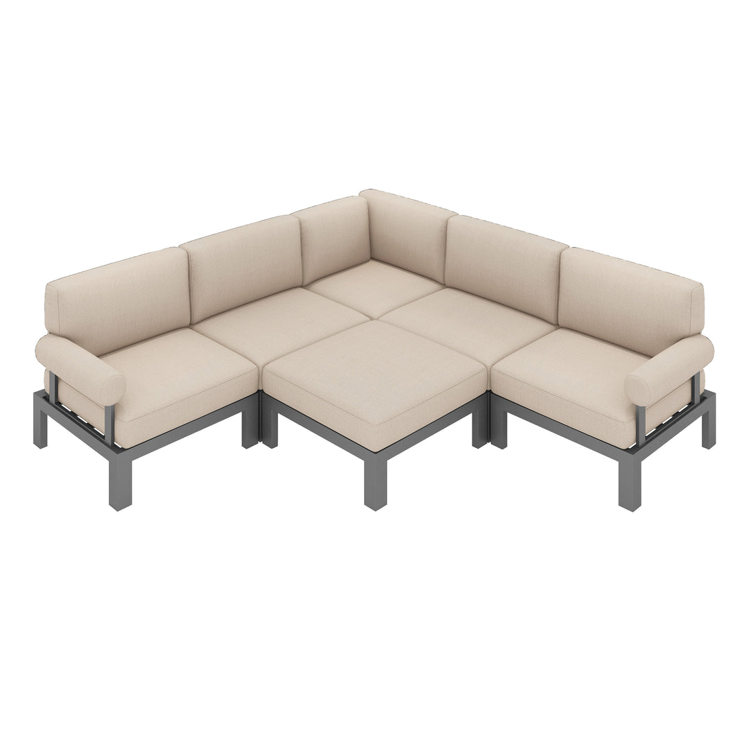 Flexion Home Newport 6-Piece Outdoor L-Shape Sofa Set - FlexionHome