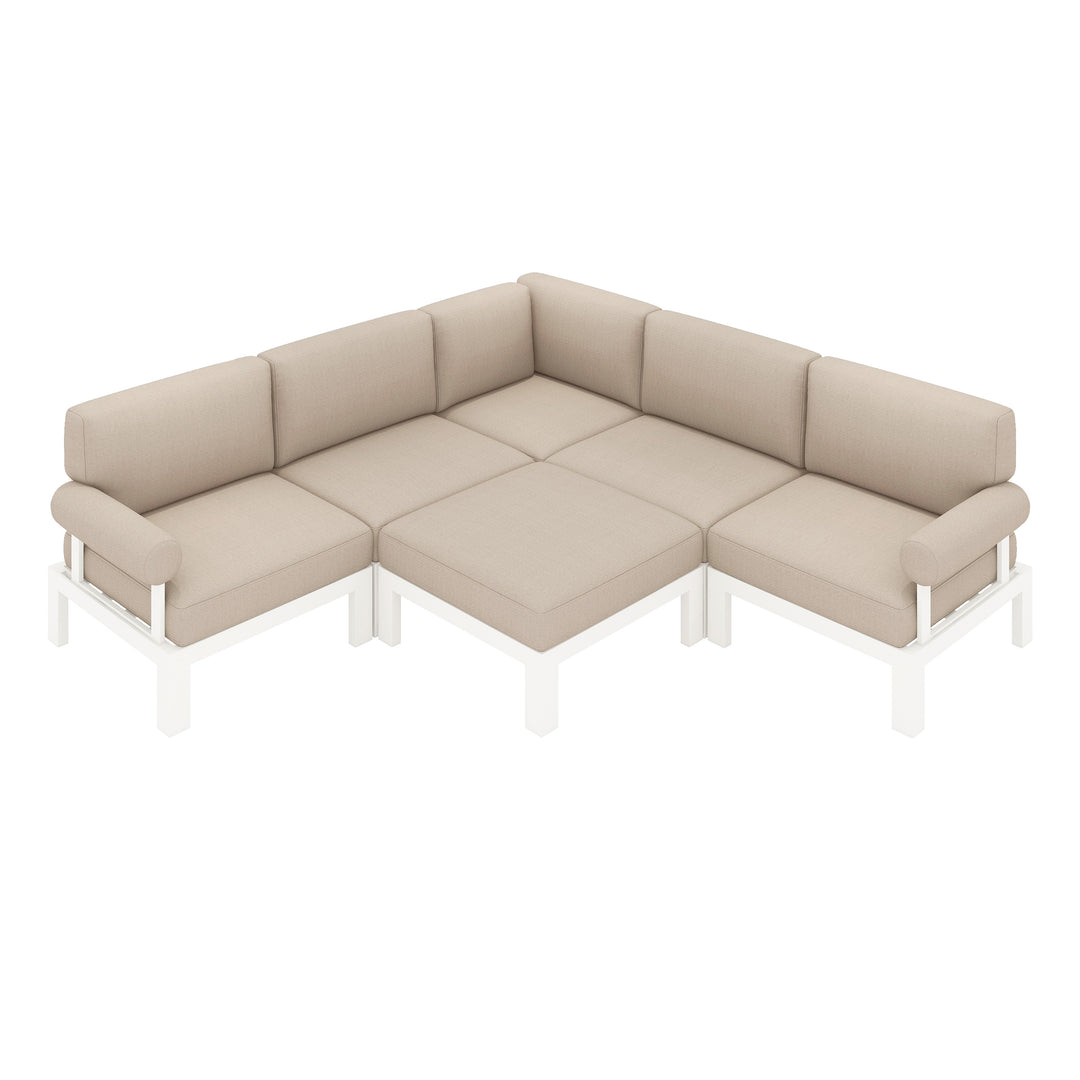Flexion Home Newport 6-Piece Outdoor L-Shape Sofa Set - FlexionHome