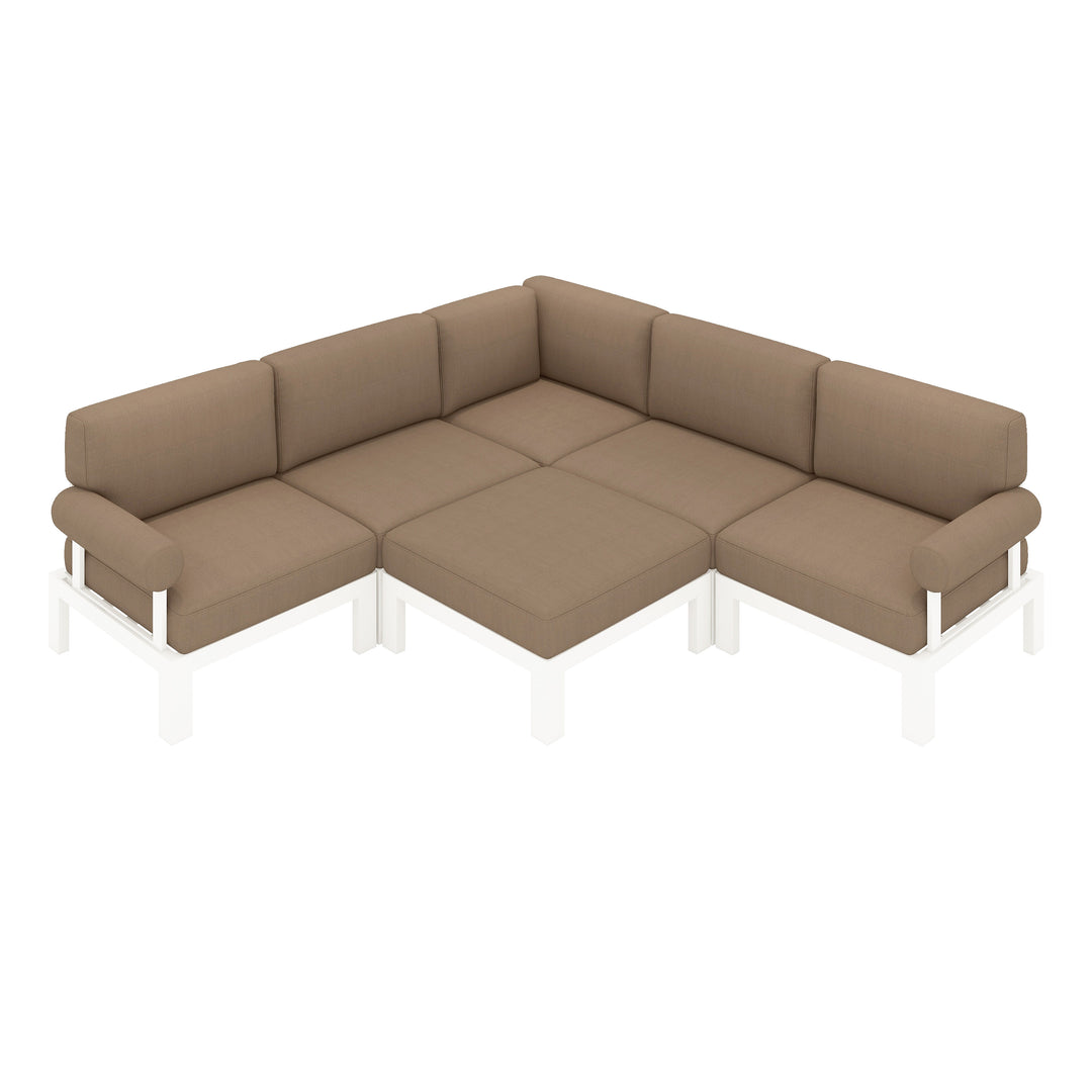 Flexion Home Newport 6-Piece Outdoor L-Shape Sofa Set - FlexionHome