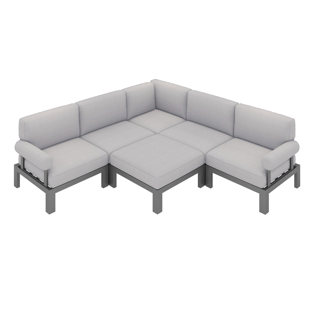 Flexion Home Newport 6-Piece Outdoor L-Shape Sofa Set - FlexionHome