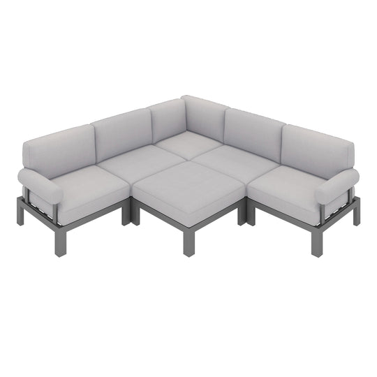 Flexion Home Newport 6-Piece Outdoor L-Shape Sofa Set - FlexionHome
