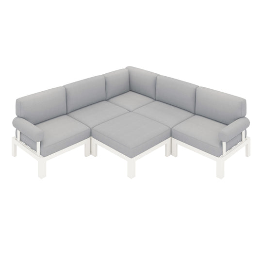 Flexion Home Newport 6-Piece Outdoor L-Shape Sofa Set - FlexionHome