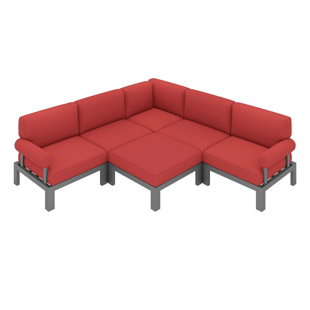 Flexion Home Newport 6-Piece Outdoor L-Shape Sofa Set - FlexionHome