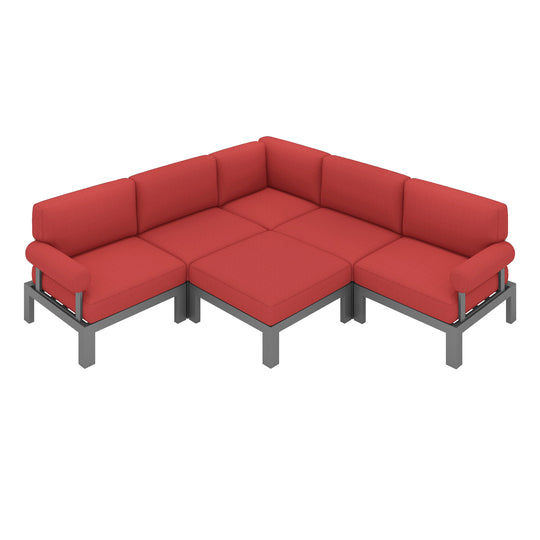 Flexion Home Newport 6-Piece Outdoor L-Shape Sofa Set - FlexionHome
