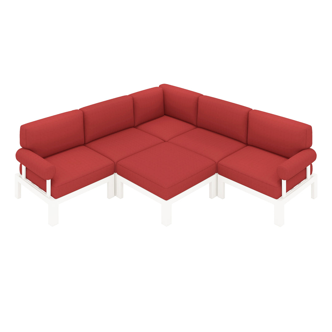 Flexion Home Newport 6-Piece Outdoor L-Shape Sofa Set - FlexionHome