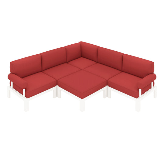 Flexion Home Newport 6-Piece Outdoor L-Shape Sofa Set - FlexionHome